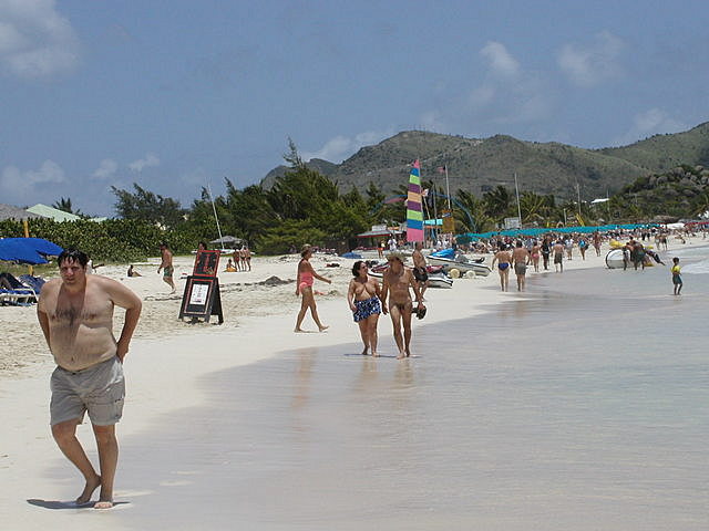 Orient Beach is partly a nudist beach