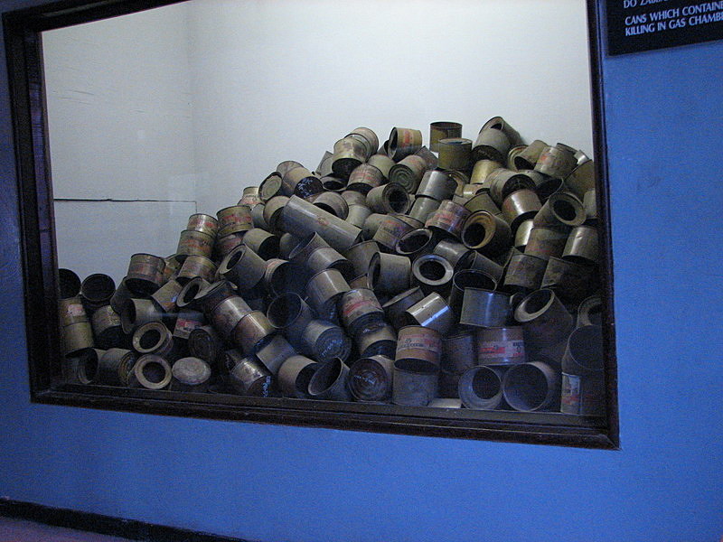 Zyklon B canisters at Auschwitz Concentration Camp