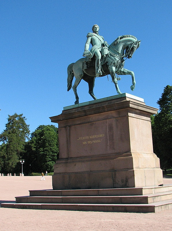 Karl Johan - king of Sweden and Norway from 1818 to 1844. In front of the Royal Palace.