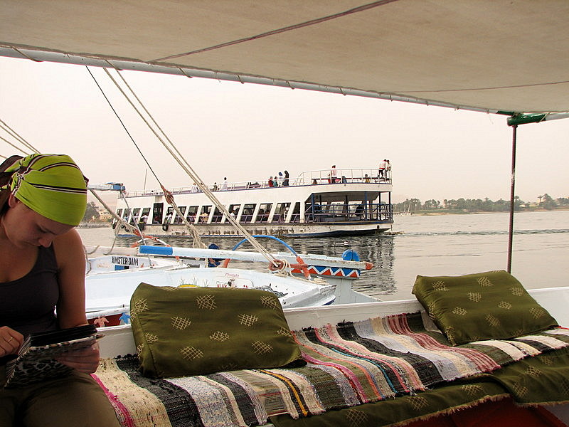Maria on a felucca