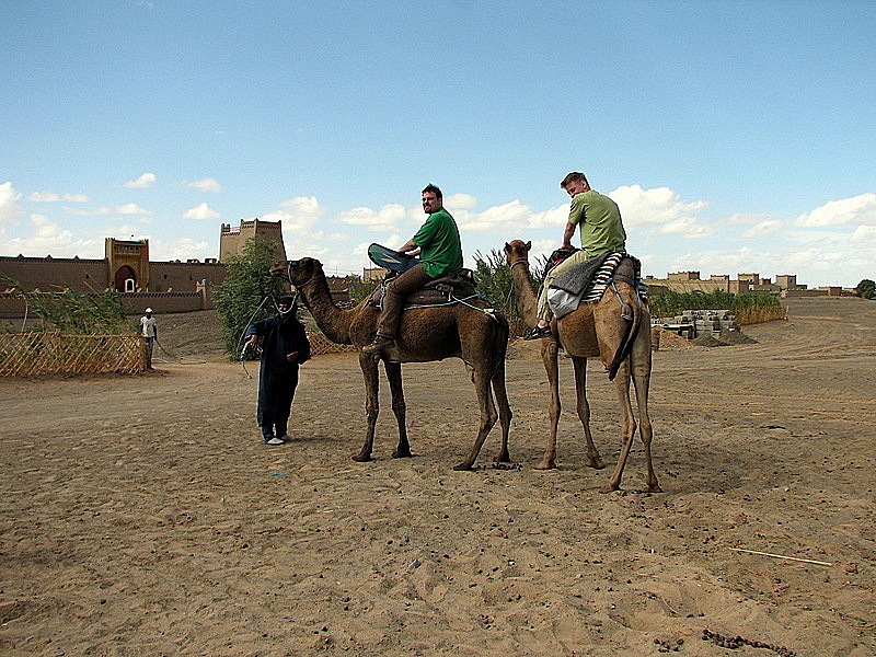 Preparing for camel riding